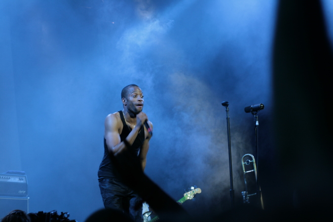 Trombone Shorty & Orleans Avenue live concert - Byron Bay Bluesfest 2015 - Australia